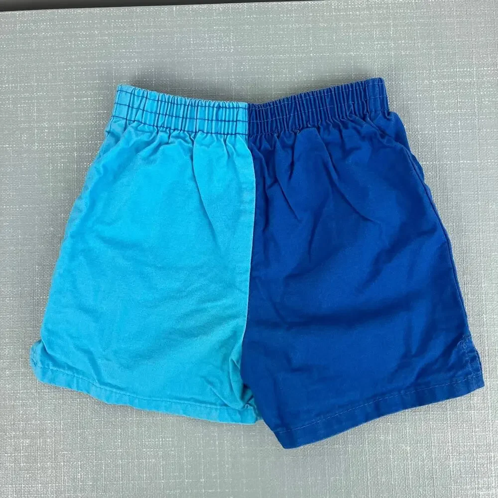 Vintage OshKosh B'gosh Blue Color Block Puppy Shorts 18 Months USA